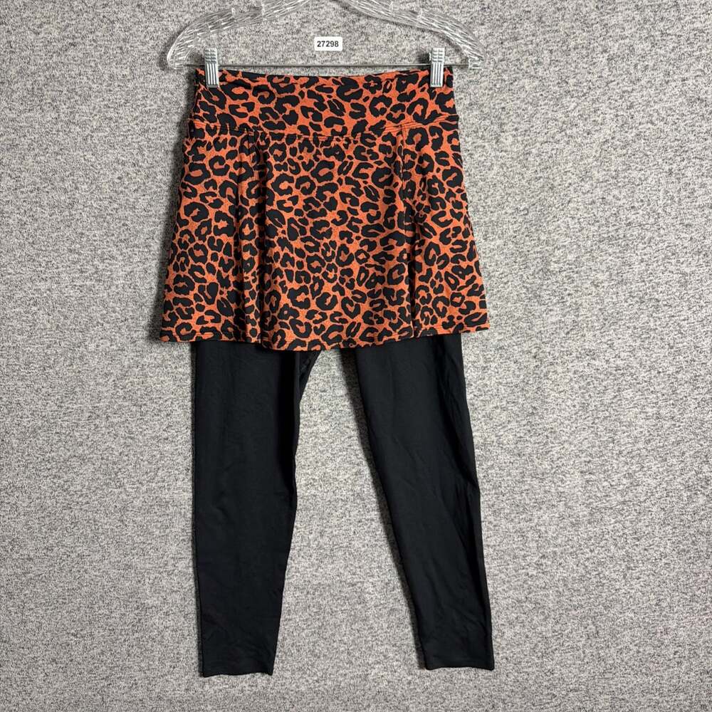 Dona Jo Women's Size 3 Small Animal Print Pull On Skirted Activewear Leggings